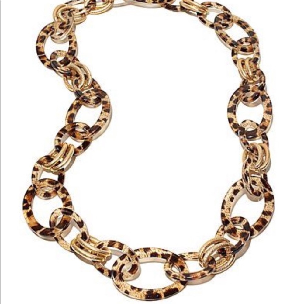 Unique Iris Apfel (fashion diva & Icon) leopard link necklace-a gem!!